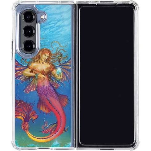 Mermaid Water Fairy by Ed Beard Jr Galaxy Z Fold5 5G Clear Case